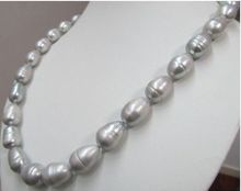 18''10-13MM Tahitian GRAY PEARL NECKLACE 2024 - buy cheap