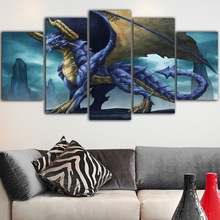 Wall Art Canvas Painting HD Prints Pterosaurs Home Decoration Game 5 Pieces Modular Anime Pictures For Boys Room Artwork Poster 2024 - buy cheap