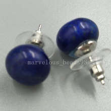 Free shipping Fashion Jewelry Natural Lapis Lazuli Art Women Men Stud Earrings MC5217 2024 - buy cheap