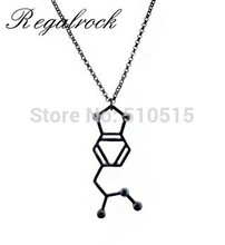 Regalrock-Colgante de cuello MDA negro, MDMA 4-metilendioximetanina, serotonina, regalo 2024 - compra barato