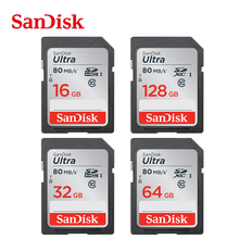 Sandisk-tarjeta SD Class10 Original, memoria flash de capacidad real para cámara, 16gb, 32gb, 64GB, 128GB, 80 Mb/s 2024 - compra barato