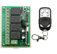 Controle remoto sem fio dc12v 4ch 10a, interruptor de controle remoto de 315 mhz 433 mhz, transmissor telescópico + receptor