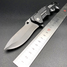 BMT-cuchillo de combate plegable de acero negro 7Cr17, caza, acampada, cuchillos de supervivencia tácticos, mango de aluminio, herramientas EDC de bolsillo para exteriores, 217 2024 - compra barato
