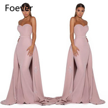 2019 moderno rosa Vestidos sirenas para graduación con tren desmontable de dama Formal Vestidos de fiesta de noche largo Vestidos 2024 - compra barato