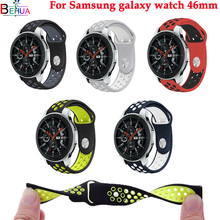 Для Samsung 46 мм Galaxy ремешок для часов замена спортивный силиконовый ремешок Ремешок Браслет для Huami Amazfit спортивные Смарт часы 22 мм 2024 - купить недорого