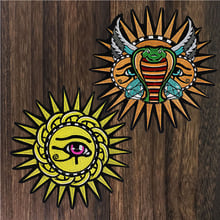 Óculos de sol Olho de Cobra Adesivo Roupas de Patch Bordado Camisola T-shirt DIY Acessórios de Decoração Casaco Applique Ferro no Crachá 1pc 2024 - compre barato