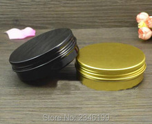 100G 100ML Aluminum Jar Gold Black Color Cream Pot, Cosmetics Hair Care Cream Packing Container Tin Cans, 50pcs/lot 2024 - buy cheap