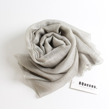 Clássico cor sólida simples natural lenço de lã de seda feminino primavera fina longa lenço de seda xale envolve luxo alta qualidade 2024 - compre barato