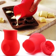 Red Chocolate Melting Pot Silicone Mould Butter Sauce Milk Microwave Bakeware Kitchen Tools Baking Tools 2024 - buy cheap