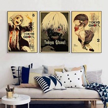 Quadros impressos em tela modular, decoração para casa, anime tokyo ghoul, pintura para parede, arte em estilo nórdico, poster moderno para sala de estar 2024 - compre barato