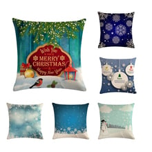 Winter Snowflake Pillow Cover Letter Merry Christmas Sweet Home Decor Cushions Cover Decorative Throw Pillow Pillowcase ZY733 2024 - buy cheap