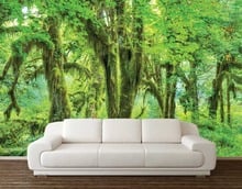 Пользовательские Горячие 3D фото обои стены искусства тропические джунгли настенные стикеры виниловые непромокаемые обои домашний декор 2024 - купить недорого