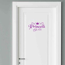 Съемные настенные художественные виниловые наклейки для принцесс «сделай сам», наклейки на дверь, Декор для дома, детской комнаты, спальни, девочек 2024 - купить недорого