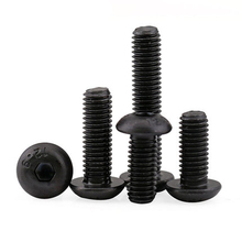 M5 12.9 Grade Black Carbon Steel Oval Pan Round Button Head Inner Hex Hexagon Socket Machine Screw Length 8mm-40mm 2024 - buy cheap