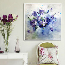 Hand painted canvas picture flower on canvas oil painting for home decor handmade modern impression violet wall painting 2024 - buy cheap