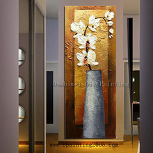 Quadros de fundo para parede de sofá, pintura de sala de estar, artesanal, tela abstrata, borboleta, flores de orquídea, imagem vertical, imperdível 2024 - compre barato