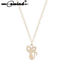 Cxwind New Litttle Cat Necklace Animal Necklace Kitten Necklaces Pendants for Women Girls Best Birthday Party Gift 2024 - buy cheap