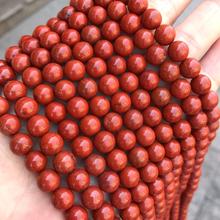 Natural jaspes rojos piedra cuentas de gemas para fabricación de joyería DIY pulsera 4-12mm 15 "mechón espaciador Semi-preciosas perlas 2024 - compra barato