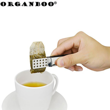ORGANBOO 1PC Stainless steel tea bag clip anti-hot clamp tong tea accessories small food clips 2024 - buy cheap