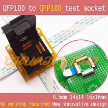 QFP100 к QFP100 тестовая розетка TQFP100 LQFP100 PQFP100 шаг = 0,5 мм Размер = 14x14 мм 16x16 мм без сварки 2024 - купить недорого