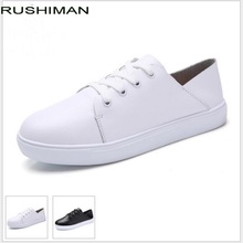 2018 Spring Women New sneakers Autumn  Soft Comfortable Casual Shoes For Women Flat Shoes White Ladies Lacing Loafers 2024 - buy cheap