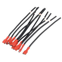 UXCELL 10 Pcs Orange Red T Shaped Plug Head Black Auto Car Speaker Cable 4.9" Length 2024 - buy cheap