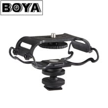 Boya microfone de montagem antichoque para celular, microfone montador para zoom h4n/h5/h6 para sony tascam dr-40 dr-05, gravadores de som olympus tascam 2024 - compre barato