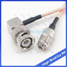 BNC male plug right angle to Mini UHF female jack SO239 straight 20cm 8inch RG316 RF Coaxial Pigtail Low Loss cable High Quality 2024 - buy cheap