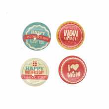 SHINE 20PCs Wooden Sewing Buttons Scrapbooking Round Mother's Day Mum 2 Holes 30mm Dia. Costura Botones Decorate bottoni botoes 2024 - buy cheap