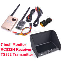 FPV 1024x600 7-дюймовый монитор + 5,8 ГГц 600 мВт 48CH беспроводной AV A/V передатчик TS832 приемник RC832 RC832H для FPV дронов QAV250 2024 - купить недорого