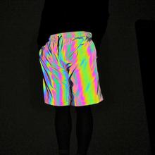 Summer night colorful reflective shorts mens plus size street hip hop jogger short pants dropshipper bermuda masculina 2024 - buy cheap