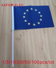 Маленький флаг ЕС, 10/20/50/100 шт., 14*21 см 2024 - купить недорого