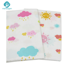 2 pcs 50*160cm 100% cotton sewing patchwork fabric cartoon sun clouds sewing telas cushion doll craft material #F617-4 2024 - buy cheap