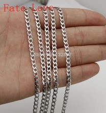 Fate Love 5 Meters Lot 5mm Whosale  Jewelry Finding Curb Link Chain Stainless steel Fashion   Jewelry Making 2024 - buy cheap