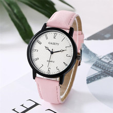 2018 Pink Fashion Women Watches Leather Band Analog Quartz Round Wrist Watch Analog Quartz Wristwatches relogio masculino 35 2024 - buy cheap