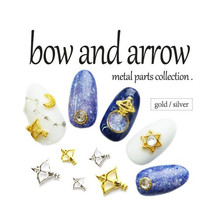 50pcs/pack Japan Korea New Nail Art Alloy Bow and Arrow Metal Jewelry Accessories Collections for Women Nail Polish DIY 2024 - buy cheap