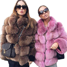 UPPIN Latest Thick Warm Winter Fur Coat Women Faux Fox Fur Jacket Autumn Fashion Casual Outerwear Girls Plus Size Fur Coat 2018 2024 - buy cheap