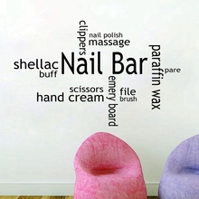 Nail Bar Wall Decals Beauty Nail Salon Collage Vinyl Wall Art Picture Sticker Free Shipping 2024 - buy cheap
