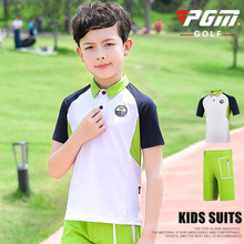 Pgm Boys Sports Golf Clothing Sets Summer Children Short Sleeved T Shirt Pocket Fitness Shorts Teenager Sports Golf Wear D0784 2024 - buy cheap