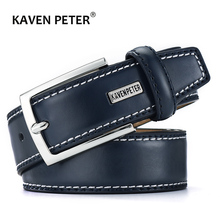 Men Genuine Leather Belt Fashion Real Leather Belts For Men With Single Prong Buckle Dress Black Cowskin Belt Ceinture Homme 2024 - buy cheap