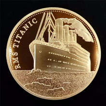 Componentes para encontrar joyas, moneda conmemorativa, barco Titanic, regalos de incidentales, imán de PVC, BTC, Bitcoin 2024 - compra barato