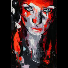 Paleta de pintura al óleo de retrato, cuchillo de cara, figura de Impasto sobre lienzo, Francoise Nielly pintado a mano 06 2024 - compra barato