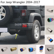 Silenciador de cubierta de coche, tubo trasero, escape de salida dedicado para Jeep Wrangler 2013-2016 2004 2007 2008-2009 2010 2012 2013 2014 2015 2024 - compra barato