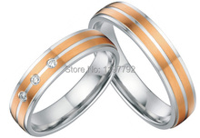 custom  rose gold color health titanium finger rings engagement rings sets 2024 - buy cheap