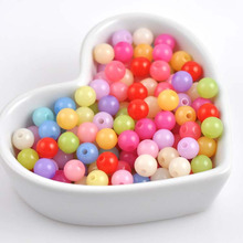 Acrylic Spacer Loose Beads Round Candy Mixed For Jewelry making DIY 50pcs 12mm Dia KL189 2024 - buy cheap