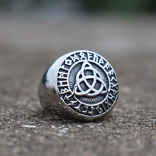 Viking Trinity кольцо из нержавеющей стали мужские Celtics Futhark руны кольца-Амулеты Norse ювелирные изделия 2024 - купить недорого