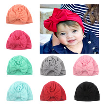 Gorro infantil boho com laço, turbante, acessórios para fotografia, boho, unissex, macio 2024 - compre barato