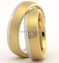 top quality custom made  yellow gold colour health  titanium his and hers western wedding band rings sets 2024 - buy cheap