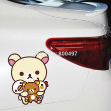 Newest Car Sticker Cartoon Bear Rilakkuma Combination Car Cover for Tesla Toyota Volkswagen Chevrolet Ford Fiat BMW Honda Lada 2024 - buy cheap