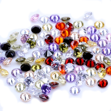 1000pcs AAAAA+ 0.8-4mm CZ Stone Round Cut Beads Mixed Colors  Cubic Zirconia Synthetic Gems For Jewelry 2024 - buy cheap